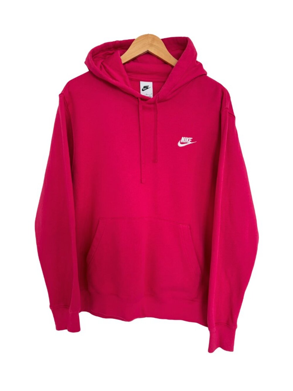 Nike Hoodie Womens Large Magenta Hot Pink Sweatshirt BV2654-666 Fleece